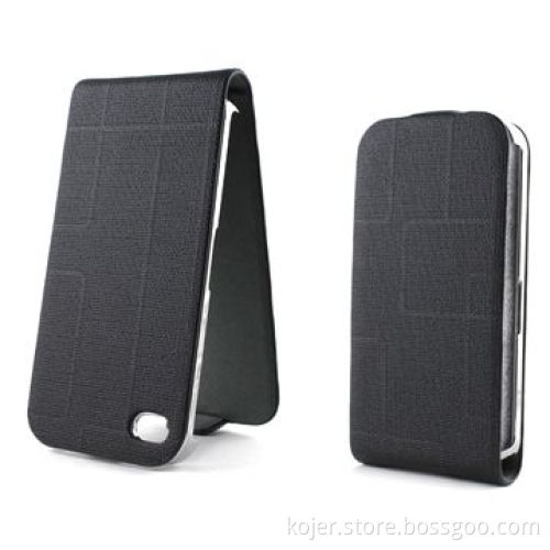 Leather Flip Cases for iPhone 4S with Electroplating Built-in Holder